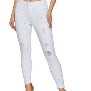 White Distressed Jeans